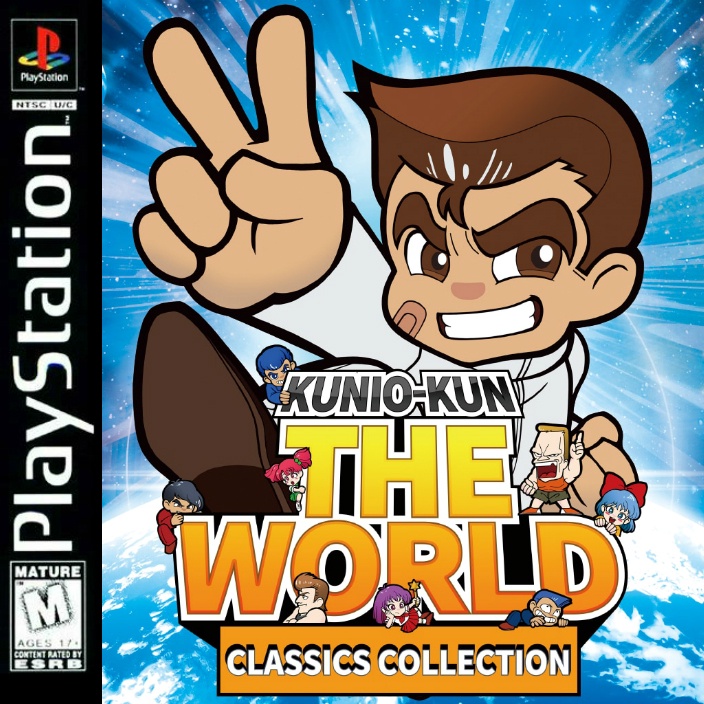 Kunio-Kun The World Classics Collection PS1 Kunio-Kun  แผ่น CD รวม คุนิโอะ  ใช้เล่นบน เครื่อง ps1  p