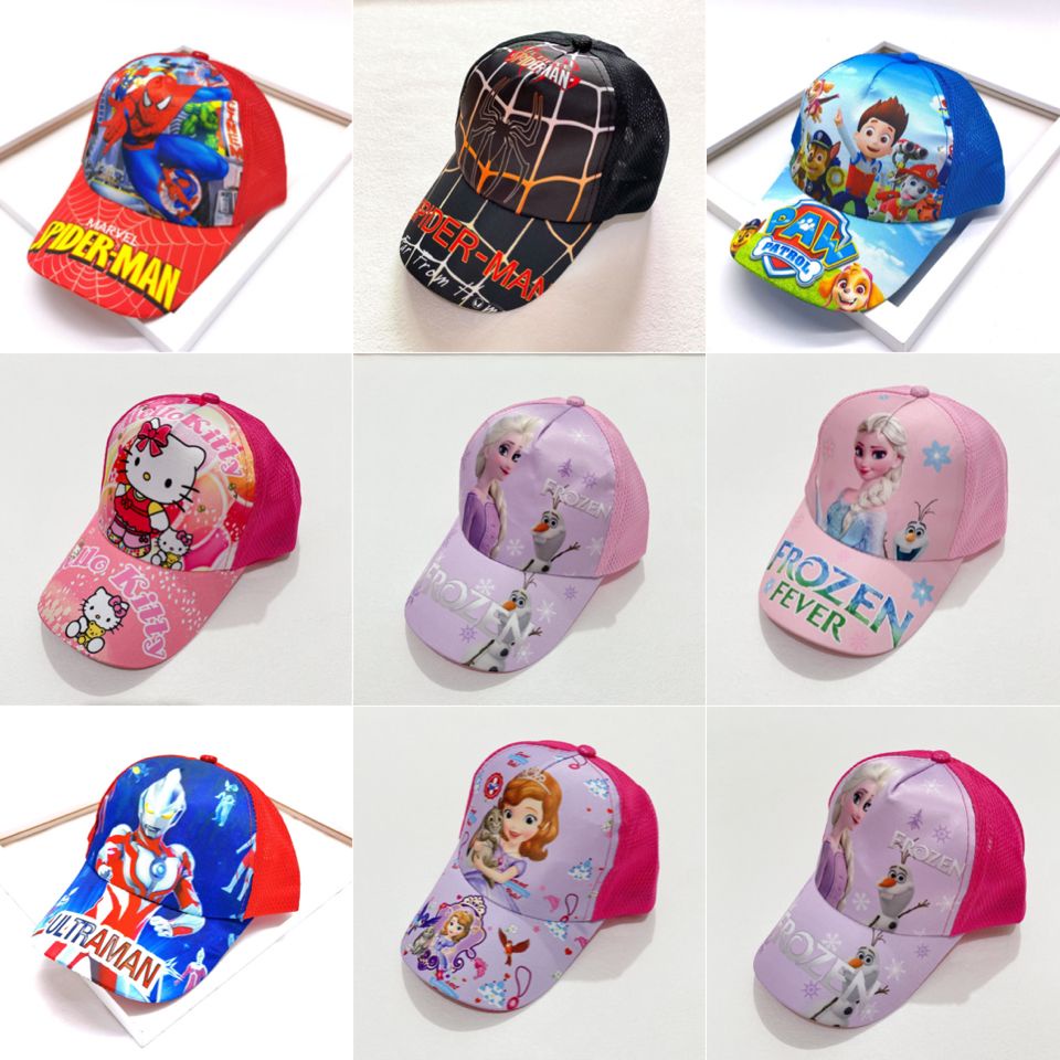 BBKid ️ หมวกเบสบอลลายการ์ตูนสําหรับเด็ก 3-8Y