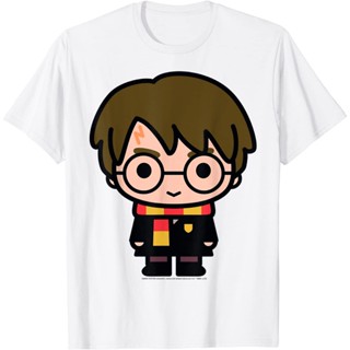 เสื้อยืดแขนสั้น คอกลม ผ้าฝ้ายแท้ พิมพ์ลาย Harry Potter สําหรับผู้ชายS-5XL