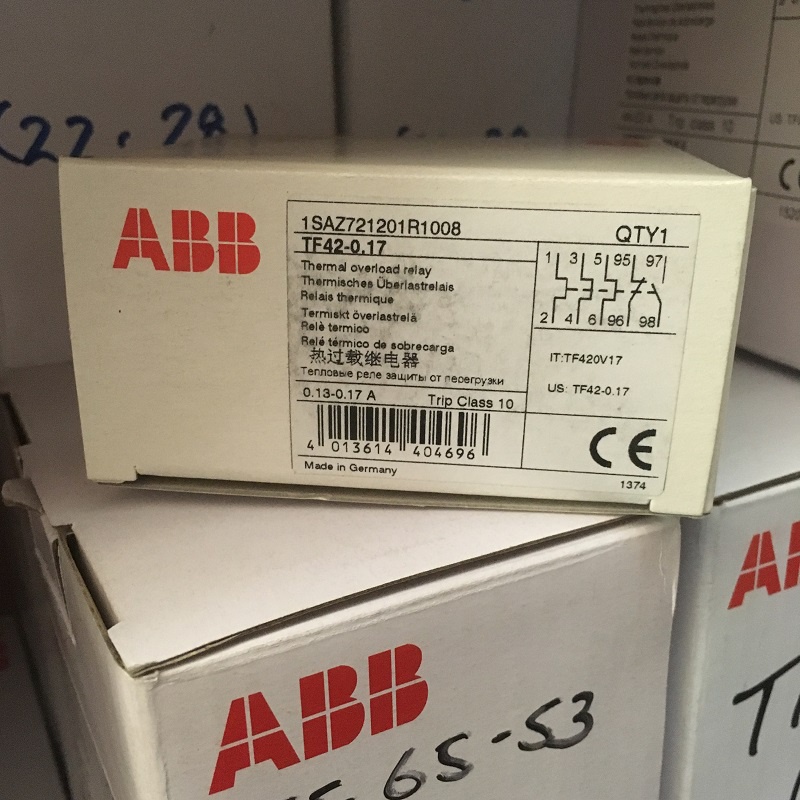 YY ABB TF42 รีเลย์โอเวอร์โหลดความร้อน TF42-0.13 TF42-0.17 TF420.23 TF42-0.31 TF42-0.55 TF42-0.74 TF4