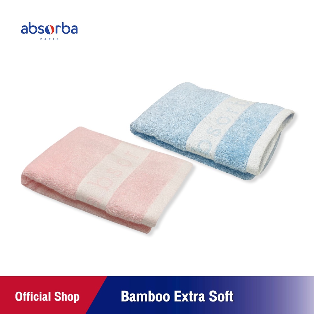 แอ็บซอร์บา (แพ็ค 1 ผืน) ผ้าขนหนู Bamboo Extra Soft ผลิตจากเส้นใยไผ่ 100% มี 2 ขนาด และ 2 สีให้เลือก