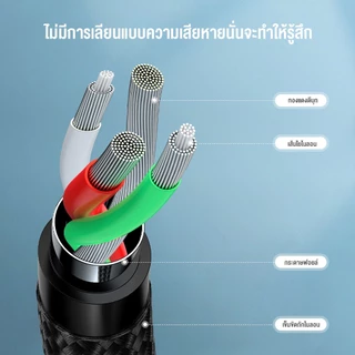 OWIRE สายชาร์จ 2.4A 3A สายไนลอนถัก ทนทาน ชาร์จเร็ว Fast Charge สําหรับ โทรศัพท์มือถือ แท็บเล็ต 2in1 3in1