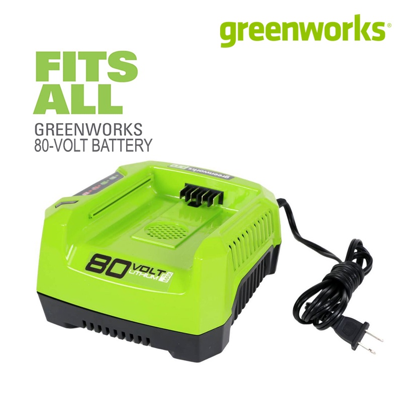 Greenworks แท่นชาร์จแบตเตอรี่ 80V Pro Single Port Rapid Charger