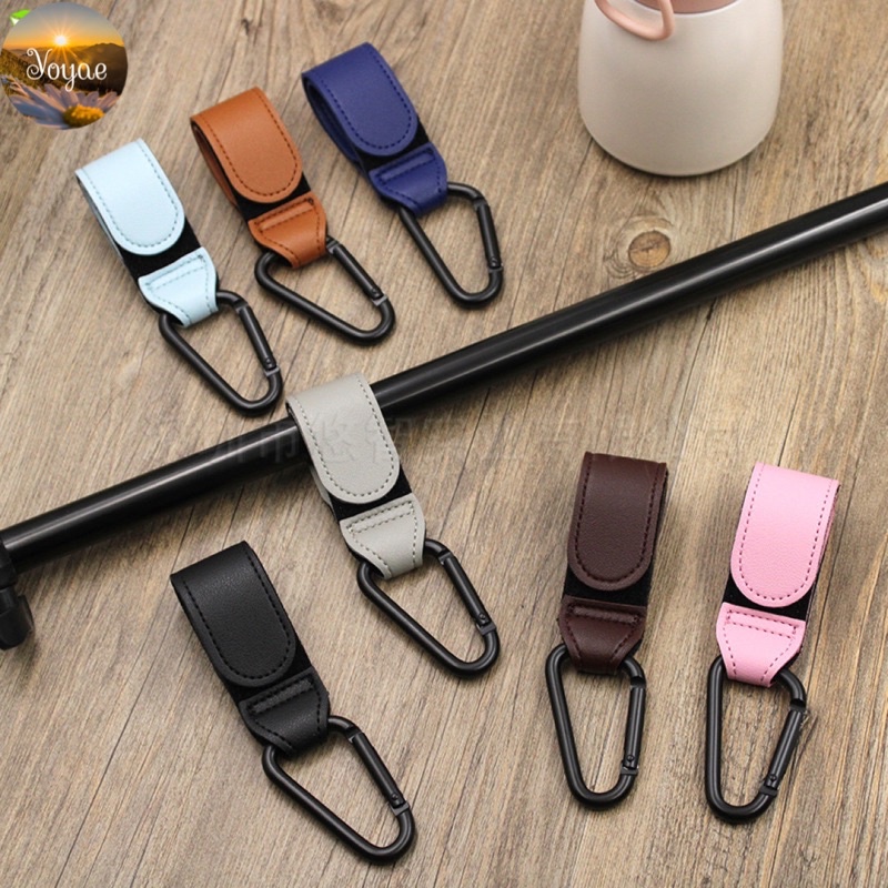 ตะขอแคมป์ปิ้ง 1 ชิ้น hook ห้อยของ รถเข็นเด็ก  หนังPU ที่ห้อยรถเข็น ราคา ถูกที่สุด ดีลบีเคเค แกลเลอรีภาพที่ 2