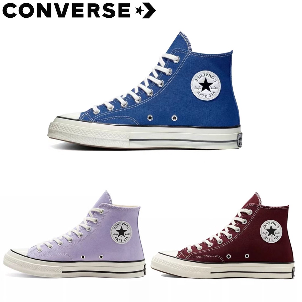 Converse Chuck Taylor All Star 1970s Hi รองเท้าผ้าใบลําลอง ข้อสูง สีฟ้า ม่วง แดง สําหรับทุกเพศ