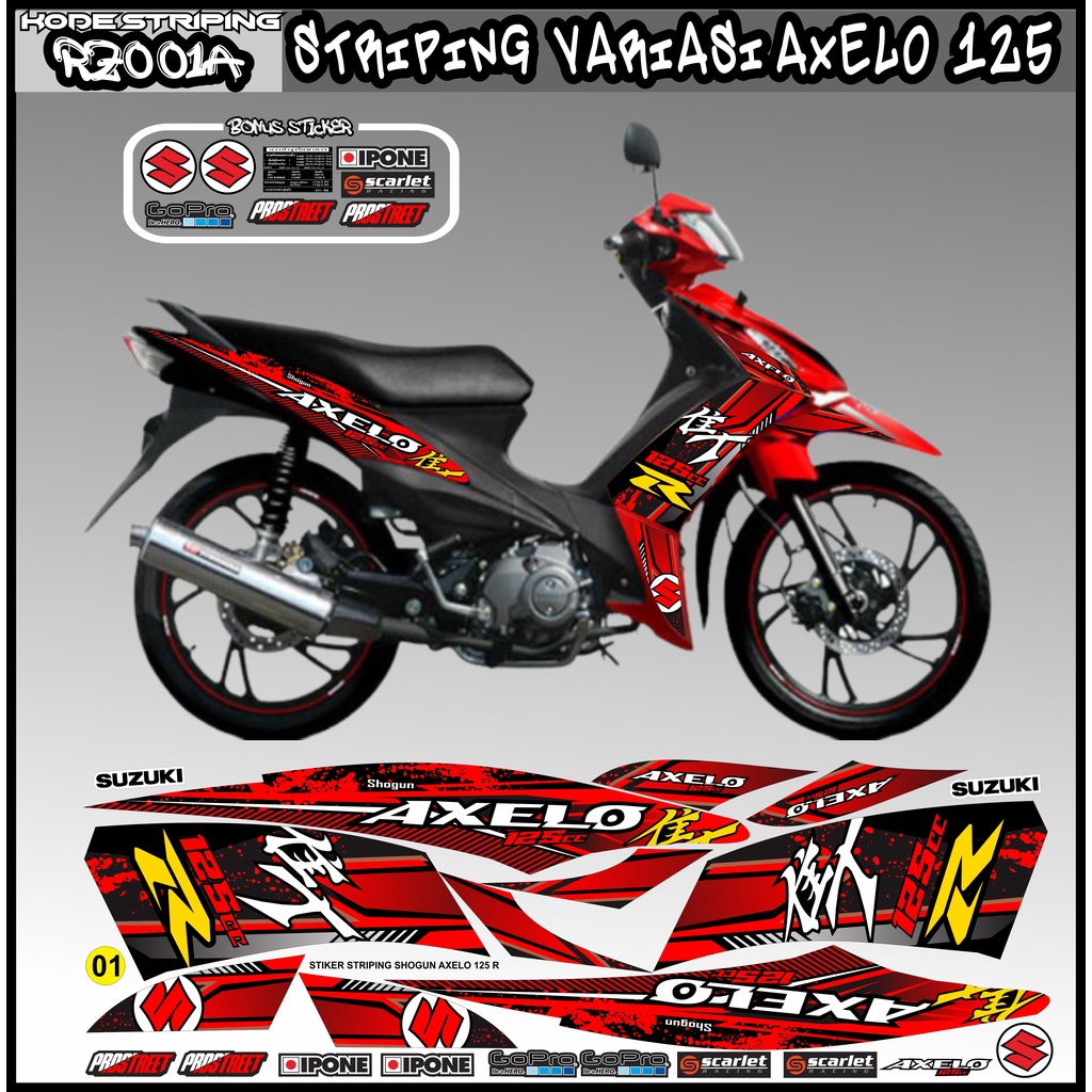 Suzuki Axlo 125 Striping / suzuki AXlo 125 รูปลอก / saxlo 125 วาริชั่น