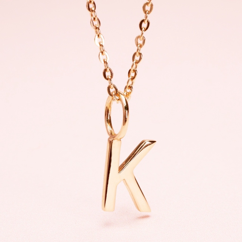 Grace Fine Jewelry จี้ทองแท้ 9k K Alphabet (จี้อย่างเดียว)