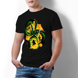 เสื้อยืดสวยๆ Bandai-Camiseta de ดราก้อนบอลโจมตีของ Shenron V2 para hombre, camisa informal de talla grande con estampado