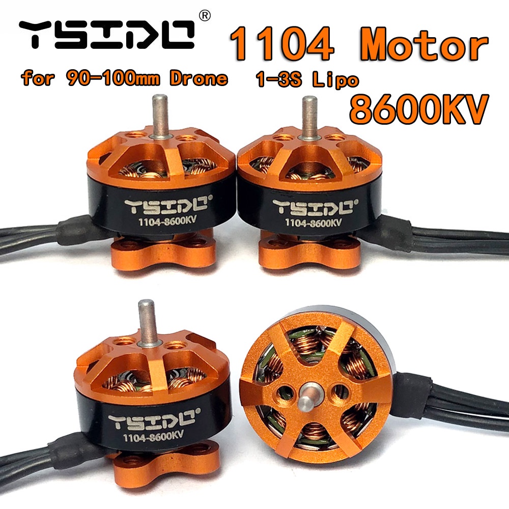 Ysido มอเตอร์ไร้แปรงถ่าน 1104 8600KV 7500KV 1-3S สําหรับโดรนบังคับวิทยุ 90-110 มม. FPV ควอดคอปเตอร์ว