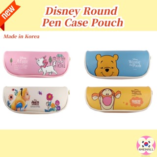 [Disney] Character half moon round pencil case, pen holder, makeup accessory organizer, pouch