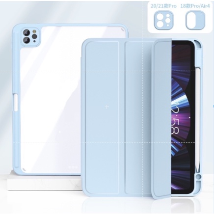 วัสดุอะคริลิคเคสไอแพด case Air4 10.9 pro11 2020/2021 พร้อมช่องเสียบปากกา ตัวป้องกันเลนส์ฝาหลังแบบใส
