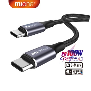 Mione E Mark สายชาร์จ 100W Type C สำหรับแล็ปท็อป มือถือ สายชาร์จเร็ว USB cable สายชาร์จ Type c หัวคริสตัลสายชาร์จ