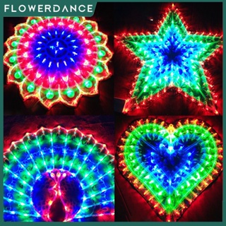 1Pc โคมไฟ Led นกยูง Light Love Light Five-Pointed Star Sun Light String Room คริสต์มาสงานแต่งงาน Plug-In ไฟตกแต่ง Flowerdance