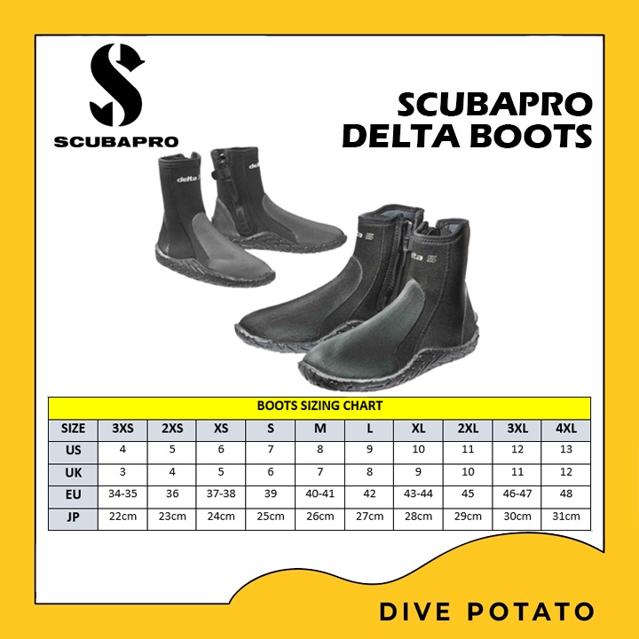Scubapro Delta Boots 5 mm รองเท้าบูสสำหรับดำน้ำจากแบรนด์ Scubapro