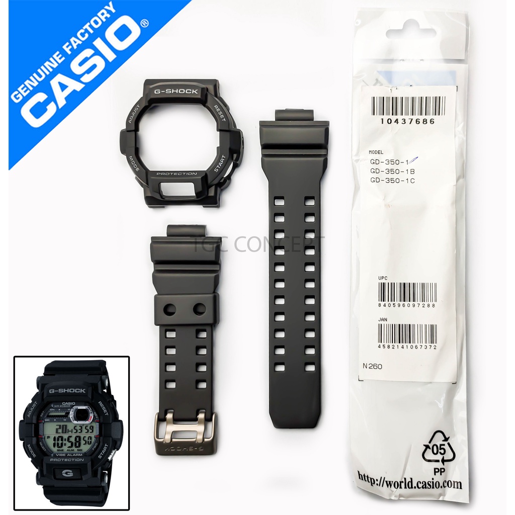 BAND BEZEL REPLACEMENT PARTS G-SHOCK WATCH GD-350-1 GD350-1 GD-350GB VIBRATION ALARM