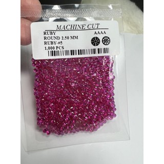 Synthetic Corundum #5Ruby Round 2.50mm 1000pcs(Machine Cut).