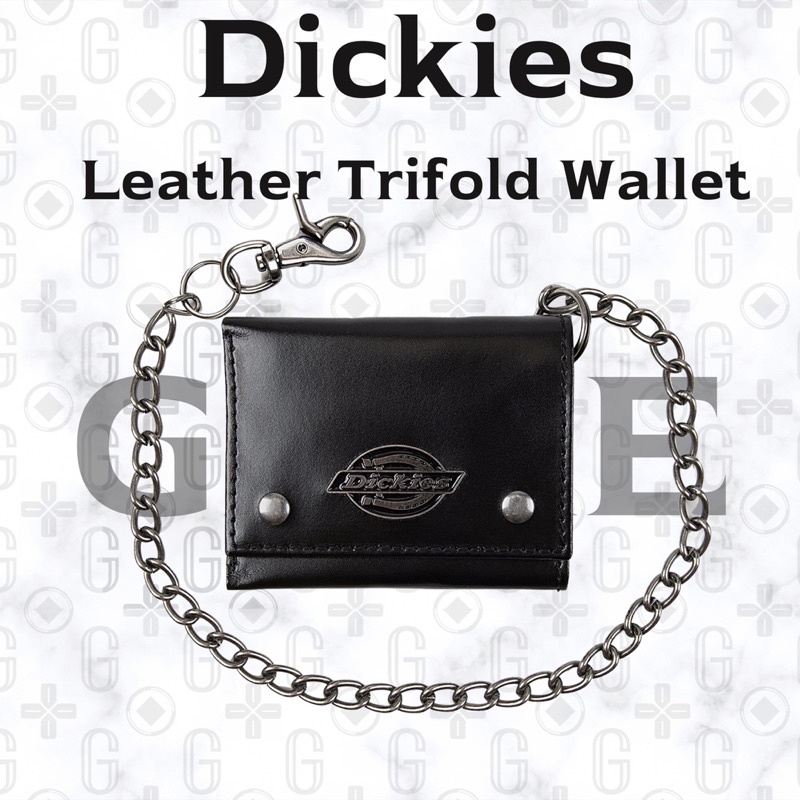 Dickies กระเป๋าหนังแท้ 3 พับ Big logo แถมโซ่เลสแท้