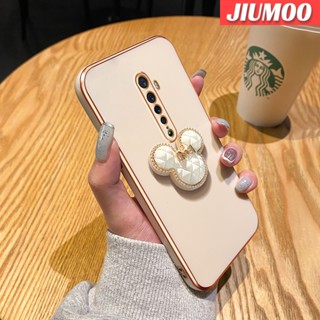 สําหรับ OPPO Reno 2 Reno2 F เคส ชุบบาง แฟชั่น ดีไซน์ใหม่ พลอยเทียม มิกกี้ เคสกันกระแทก เคสโทรศัพท์ แฟชั่น ขาตั้ง