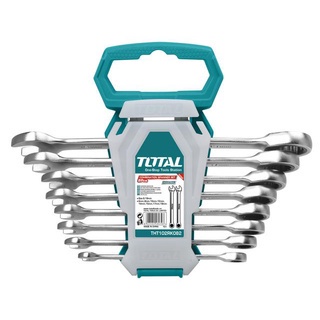 Total ชุดประแจปากตาย แหวนฟรีข้าง 8ตัวชุด ขนาด 8 - 19มม. รุ่นTHT102RK086 ( Ratchet Spanner Set )