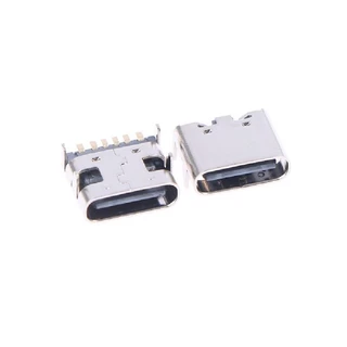 5,10 ชิ้น หัวชาร์จ USB Type-C 6 Pin USB 3.1 Type-C ตัวเมีย SMD หัวชาร์จลำโพงบูลทูธ