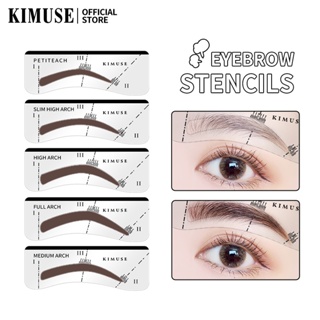 Kimuse ชุดแม่แบบเขียนคิ้ว ลายฉลุ ใช้ซ้ําได้ DIY 5 ชิ้น