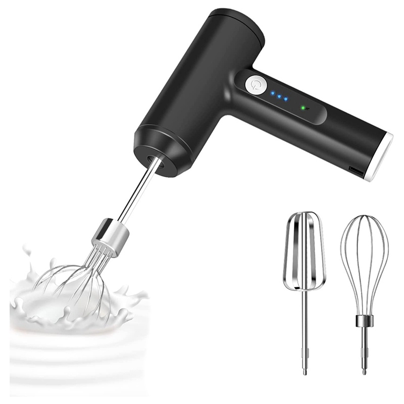 Hand Stirrer Wireless Electric Hand Mixer USB Rechargeable 3 Speed Whisk Wireless For Egg White, Cake, Cappucci00