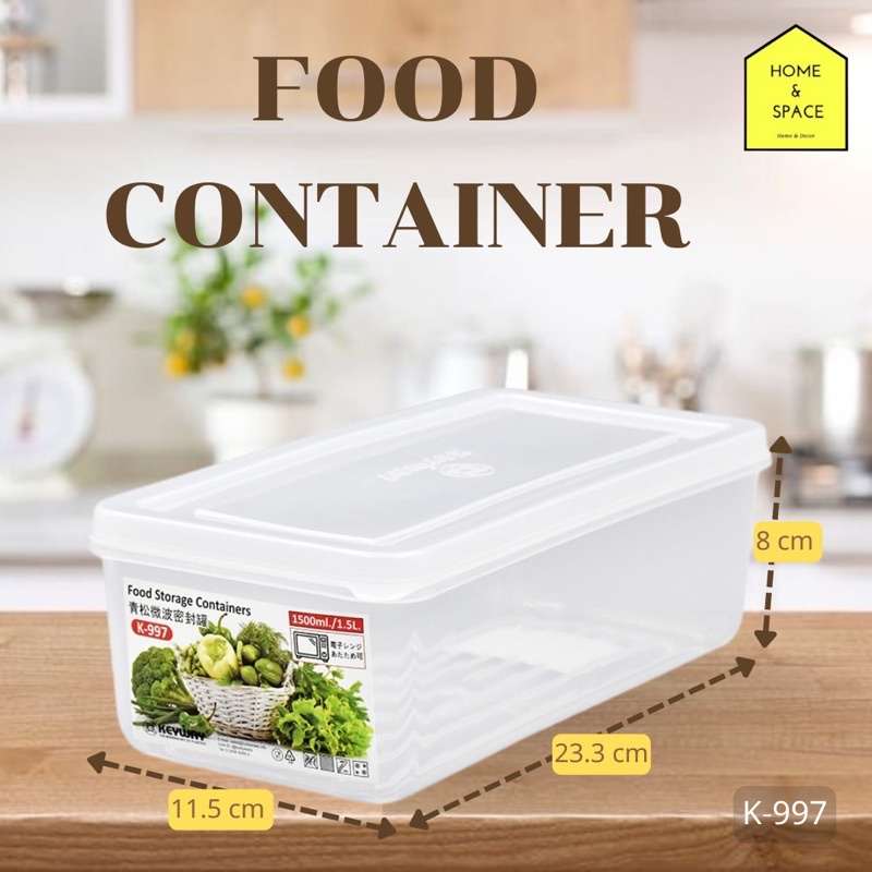 🥦กล่องถนอมอาหาร 1.5 ลิตร K-997 เข้าช่องแช่แข็งและเข้าไมโครเวฟได้🥦 - รูปที่ 2