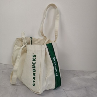 กระเป๋าสตาร์บัค​ส์​ Starbucks rewards canvas tote bag 2022 กระเป๋าผ้า ช่องเยอะ  ของแท้ จากshop ของใหม่ มือหนึ่ง พร้อมส่ง
