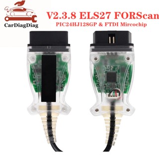 OBD2 Diagnostic Tool ELS27 V2.3.8 FORScan OBD2 Scan Trouble Codes &amp;amp; PIC24HJ128GP   FTDI ELS 27 for Mazda for Mercury