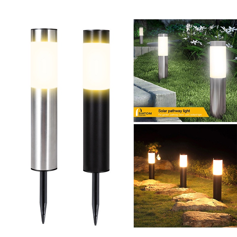 ไฟปักสนาม โคมไฟหัวเสา โซล่าเซลล์ (กลม) ปรับได้ white or warm light ทำให้สวนของคุณสวยขึ้น Solar lawn light