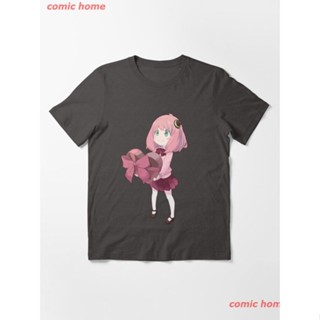 bbNew SPY X FAMILY Anya Cute Essential T-Shirt เสื้อยืดพิมพ์ลาย เสื้อยืดธีมการ์ตูน คอกลม cotton ความนิยม Unisexbb