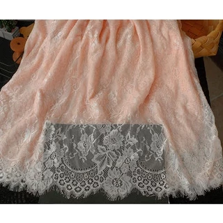 ผ้าลูกไม้ 3 เมตร 3 เมตร แฮนด์เมด คุณภาพสูง สีขาว สําหรับตกแต่งขนตา DIY