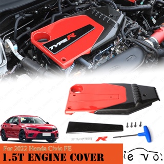 ฝาครอบเครื่องยนต์เทอร์โบ ABS Type R คาร์บอนไฟเบอร์ สําหรับ Honda Civic FE 11th Civic 1.5T 2022