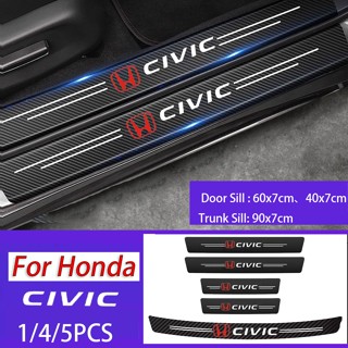 สติกเกอร์คาร์บอนไฟเบอร์ ป้องกันรอยขีดข่วน สําหรับติดขอบประตูรถยนต์ Honda Civic FD FA FB FG FK Gen 9 Gen10 Gen 11 Mugen Typre R S