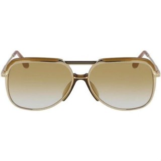 แว่นกันแดด VICTORIA BECKHAM-VB205S 723 Aviator Sunglasses Gold Honey Gradient ของแท้100%