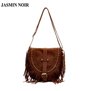 Jasmin NOIR กระเป๋าสะพายไหล่ กระเป๋าถือ หนังนิ่ม สไตล์เรโทร สําหรับสตรี