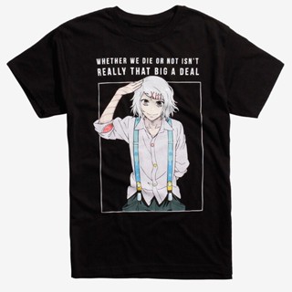 เสื้อยืดสีขาวผู้หญิง ญี่ปุ่นอะนิเมะโตเกียวปอบ Juzo Suzuya Citaat เสื้อยืดโหมดฮาราจูกุมังงะ Tee Meisje Mannen เสื้อยืดขนา