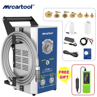 รับประกัน 2 ปี MRCARTOOL F118 รถ เครื่องเปลี่ยนน้ํามันเบรกแบบพกพา 110V / 220V น้ํามันเบรกเร็ว Bleeder ปั๊มแยกปั๊มน้ํามันแลกเปลี่ยนเครื่องบรรจุของเหลว เครื่องปั๊มน้ํามันเบรกรถยนต์ แบบพกพา