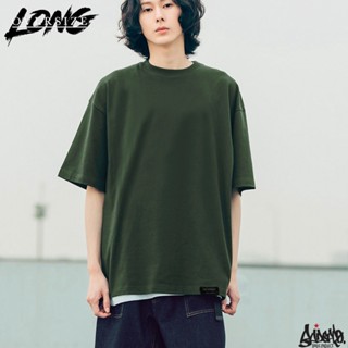 Just Say Bad ® เสื้อ Oversize Long ( รุ่นทรงแขนยาว ) สีเขียวมะกอก เสื้อยืด ชาย หญิง  M L / OL