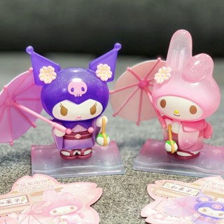 【ของแท้】TOPTOY ชุดกล่องสุ่ม ตุ๊กตาฟิกเกอร์ Sanrio Blossom And Wagashi 8 แบบ