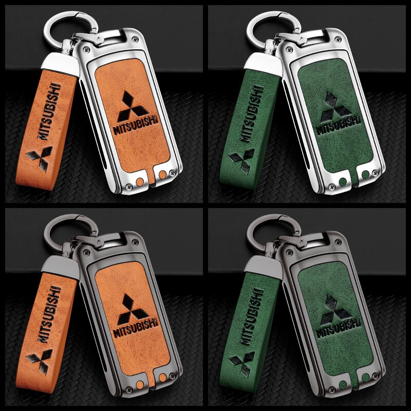 เคสกุญแจรีโมทรถยนต์ หนังสังกะสีอัลลอย สําหรับ Mitsubishi Attrage Outlander Lancer Pajero Montero Sport Mirage Xpander Triton