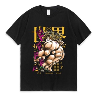 เสื้อยืดสีขาวผู้ชาย เสื้อยืด Jojo Bizarre Adventure สําหรับผู้ชายและผู้หญิง, เสื้อเชิ้ตลายกราฟิก Jotaro Star Platinum, แ