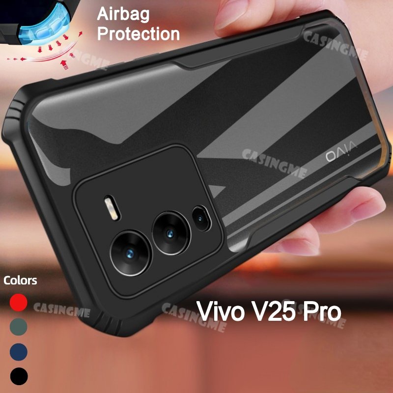 Vivo V25 Pro V25E V25 V 25 E VivoV25 Pro เคส ด้านหลัง โปร่งใส ถุงลมนิรภัย เคสป้องกัน เคสโทรศัพท์ แบบ