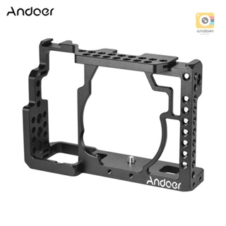Andoer Aluminum Alloy Camera Cage Video Film Movie Making Stabilizer with Cold Shoe Mount for  A7/ A7R/ A7S Camera