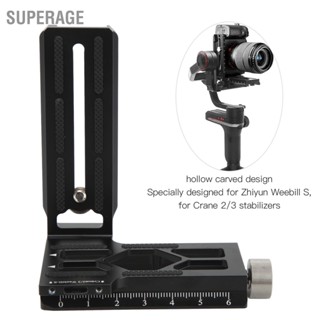 Superage แผ่นปลดเร็ว แนวตั้ง พร้อมสกรู 1/4 นิ้ว สําหรับขาตั้งกล้อง Zhiyun Weebill S Crane 2/3