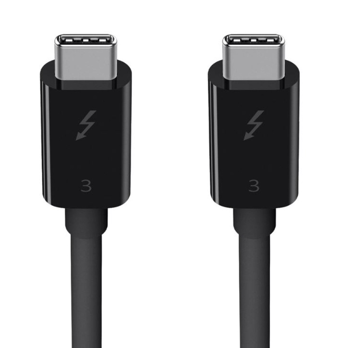 Belkin Thunderbolt™ 3 Cable 5K  (USB-C™ to USB-C) (100W) (1.6ft/0.5mเเละ2m) F2CD084BT0.5M-BK F2CD085