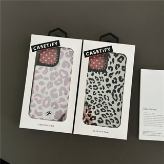 Casetify【ลายเสือดาว】เคสโทรศัพท์มือถือ TPU กันกระแทก สําหรับ iPhone 14 plus 14 pro Max 13 12 11 pro Max