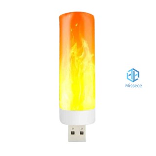 โคมไฟ LED รูปเปลวไฟกระพริบ USB สําหรับตั้งแคมป์ [Missece.th]