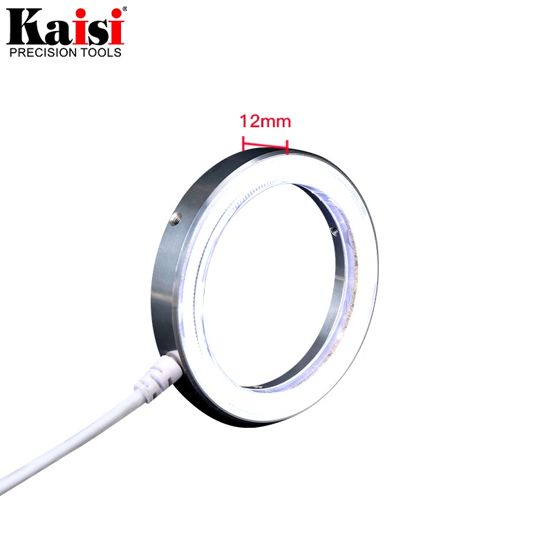 Kaisi แหวนไฟ LED 60 ดวง บางพิเศษ ปรับได้ สําหรับกล้องจุลทรรศน์สเตอริโอซูม ปลั๊ก USB