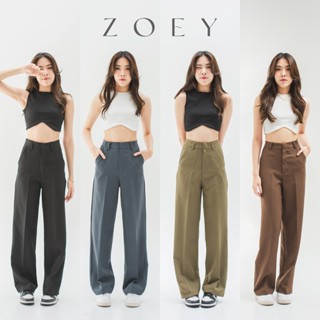 Zoey_SP006 กางเกงทรงลุง ขากระบอกกลาง 170ใส่ได้ชิวๆ มีกระเป๋า2ข้าง 1หูเข็มขัด ผ้าเกรดดีใส่สวย เข้ารูป